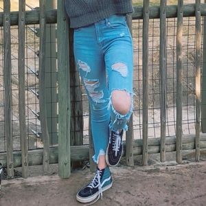 Just USA , Ripped Jeans , 8 , Light Blue